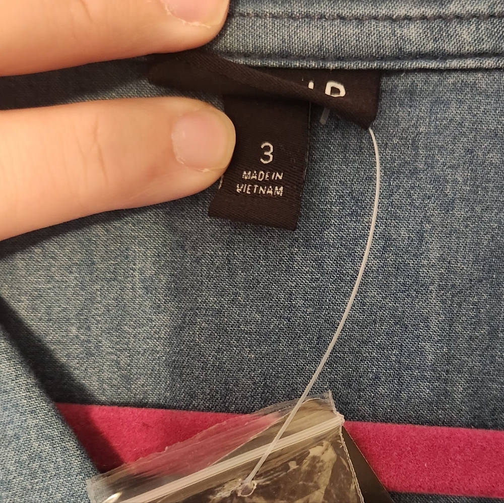 Torrid Blue Button Down Denim Shirt - Picture 2 of 4